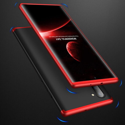 Samsung Note 10 360 Beskyttelsescover Sort/rød