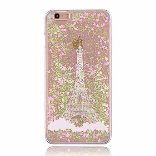 Iphone 6/6s - Funklende Pulver Og Hjerter Hard Cover - Eiffeltårnet