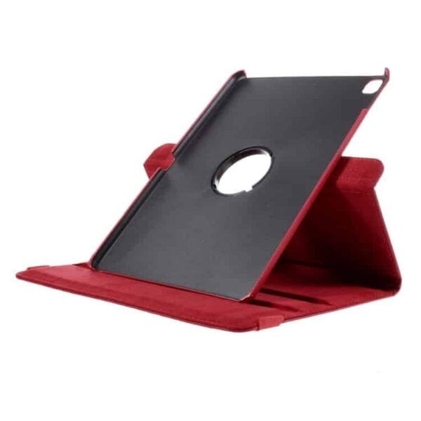 Ipad Pro 9.7 (a1673, A1674, A1675) - 360 Graders Roterbar Stand Litchi Pu Læder Cover - Rød