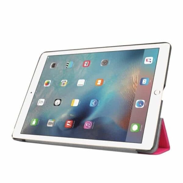 Ipad Pro 9.7 (a1673, A1674, A1675) - Tri-fold Stand Pu Læder Cover - Rosa