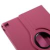 Ipad Pro 9.7 (a1673, A1674, A1675) - Litchi Tekstur Pu Læder Flip Etui Med Roterbar Stand - Rosa
