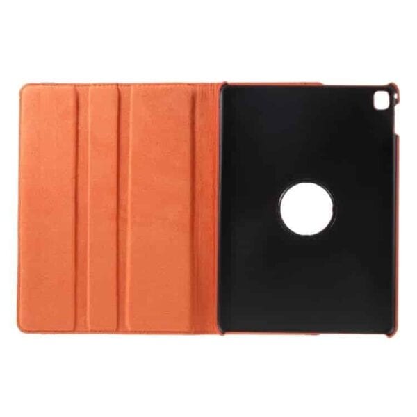 Ipad Pro 9.7 (a1673, A1674, A1675) - Litchi Tekstur Pu Læder Flip Etui Med Roterbar Stand - Orange