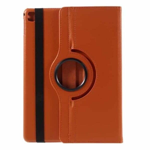 Ipad Pro 9.7 (a1673, A1674, A1675) - Litchi Tekstur Pu Læder Flip Etui Med Roterbar Stand - Orange