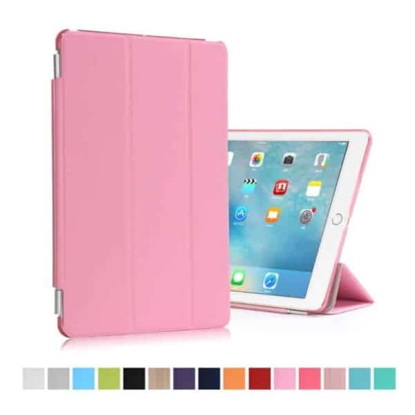 Ipad Pro 9.7 (a1673, A1674, A1675) - Tri-fold Stand Smart Pu Læder Cover + Pc Etui - Lyserød