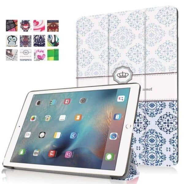 Ipad Pro 9.7 (a1673, A1674, A1675) - Tri-fold Stand Smart Pu Læder Etui - Snavsede Blomster