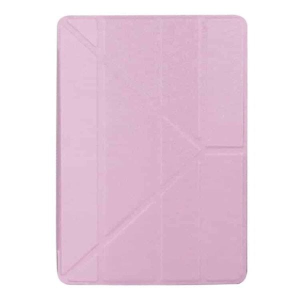 Ipad Pro 9.7 (a1673, A1674, A1675) - Origami Stand Smart Pu Læder Etui Med Silke Tekstur - Lyserød