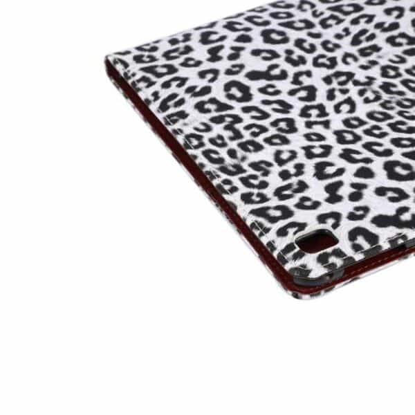 Ipad Pro 9.7 (a1673, A1674, A1675) - Leopard Skin Smart Pu Læder Etui Pung Cover - Hvid