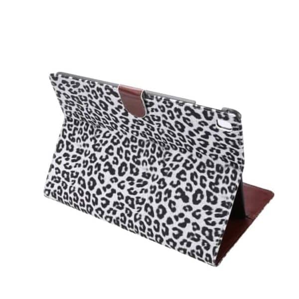 Ipad Pro 9.7 (a1673, A1674, A1675) - Leopard Skin Smart Pu Læder Etui Pung Cover - Hvid