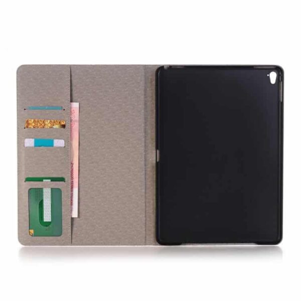 Ipad Pro 9.7 (a1673, A1674, A1675) - Krokodille Pung Stand Smart Pu Læder Etui Cover - Hvid