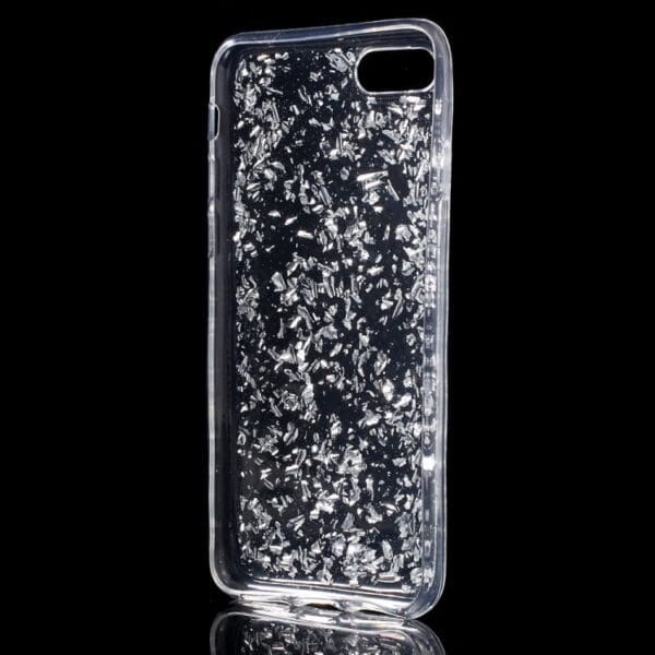 Iphone 7 - Tpu Beskyttende Glitter Etui - Sølv