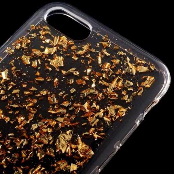 Iphone 7 - Tpu Beskyttende Glitter Etui - Guld