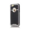 Iphone 7 - Børstet Pc + Tpu Beskyttende Hybrid Cover - Grå
