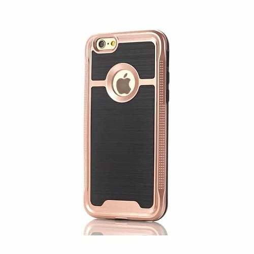 Iphone 7 - Børstet Pc + Tpu Beskyttende Hybrid Cover - Rosa Guld
