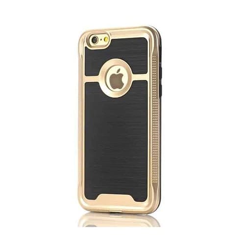 Iphone 7 - Børstet Pc + Tpu Beskyttende Hybrid Cover - Guld