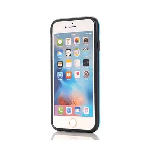 Iphone 7 - Børstet Pc + Tpu Beskyttende Hybrid Cover - Baby Blå