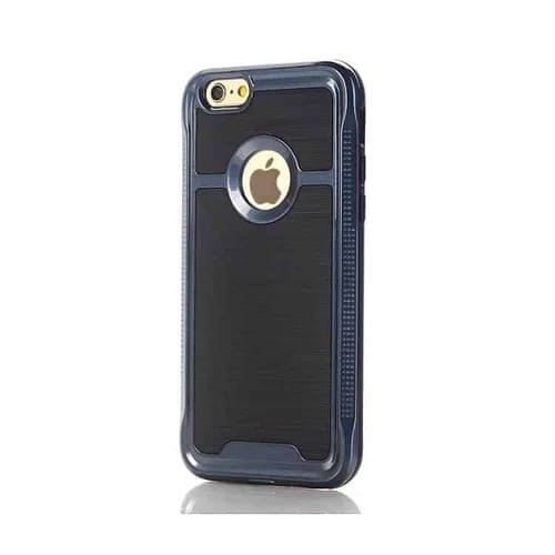 Iphone 7 - Børstet Pc + Tpu Beskyttende Hybrid Cover - Mørke Blå
