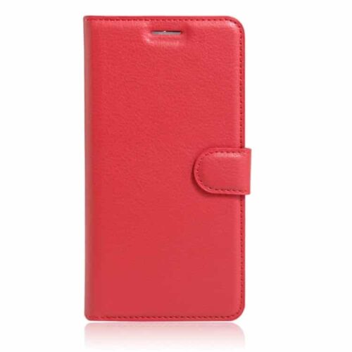 Iphone 7 Plus - Litchi Pu Læder Cover Med Pung - Rød