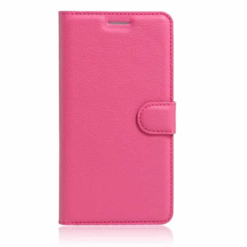 Iphone 7 Plus - Litchi Pu Læder Cover Med Pung - Rosa
