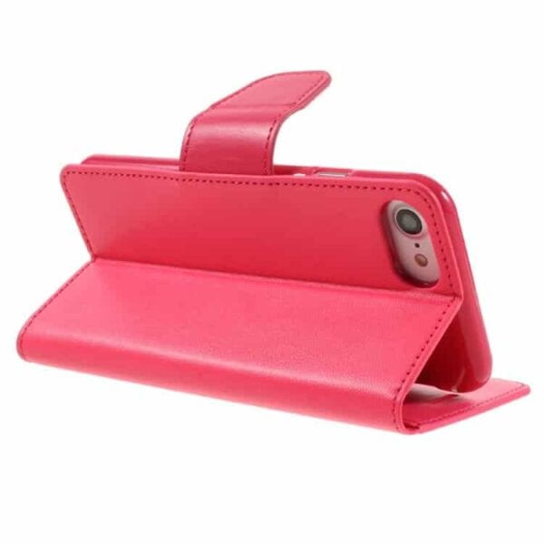 Iphone 7 - Mercury Goospery Sonata Diary Pu Læder Cover Med Kortslots - Rosa