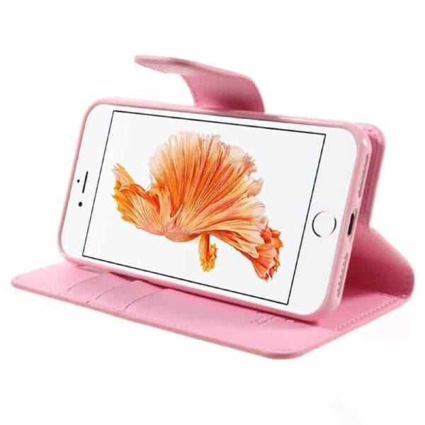 Iphone 7 - Mercury Goospery Sonata Diary Pu Læder Cover Med Kortslots - Pink