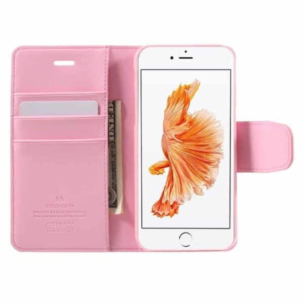 Iphone 7 - Mercury Goospery Sonata Diary Pu Læder Cover Med Kortslots - Pink