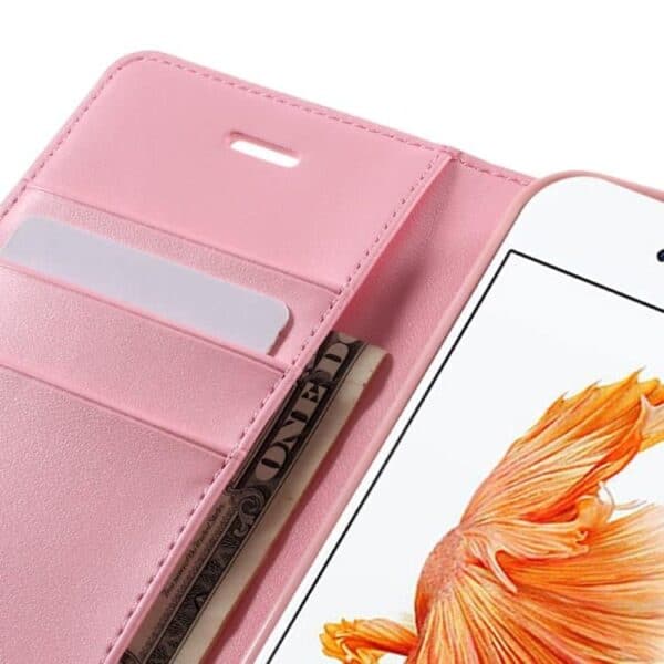 Iphone 7 - Mercury Goospery Sonata Diary Pu Læder Cover Med Kortslots - Pink