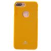 Iphone 8 Plus - Gummi Cover Med Funklende Pulver Design - Gul