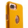 Iphone 8 Plus - Gummi Cover Med Funklende Pulver Design - Gul