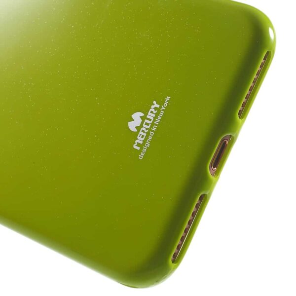 Iphone 8 Plus - Gummi Cover Med Funklende Pulver Design - Grøn