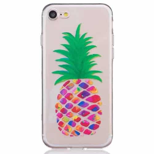 Iphone 7 - Tyndt Tpu Etui - Farvede Ananas