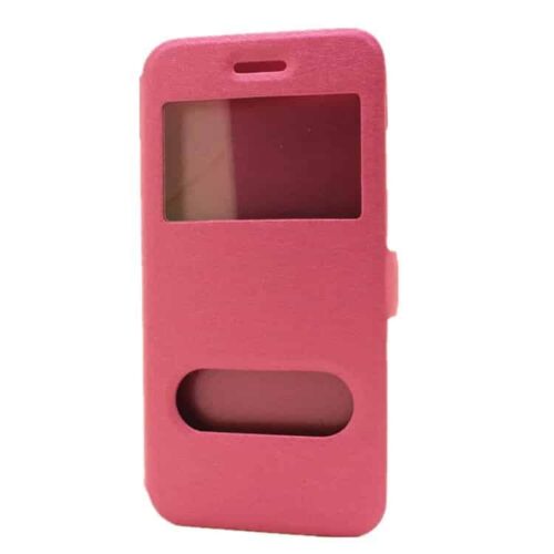 Iphone 7 - Pu Læder Cover Med Vindue - Rosa