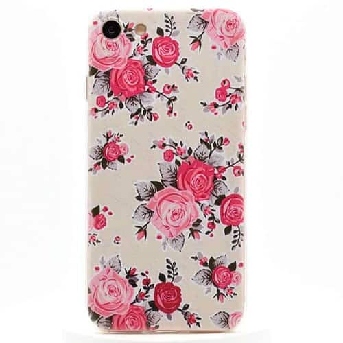 Iphone 7 - Ultra Tynd Tpu Etui - Smukke Blomster