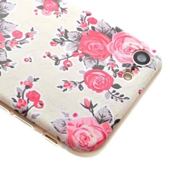Iphone 7 - Ultra Tynd Tpu Etui - Smukke Blomster