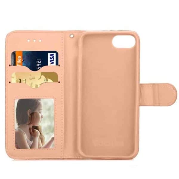 Iphone 7 - Pu Læder Cover Med Kortslots - Brun