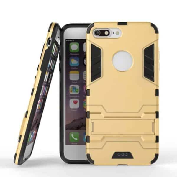 Iphone 7 Plus - Solid Pc Tpu Cover Med Stand - Guld