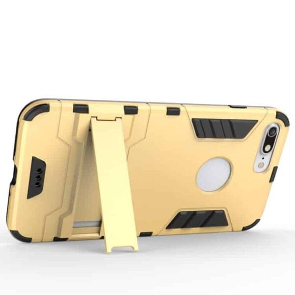 Iphone 7 Plus - Solid Pc Tpu Cover Med Stand - Guld