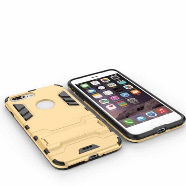 Iphone 7 Plus - Solid Pc Tpu Cover Med Stand - Guld