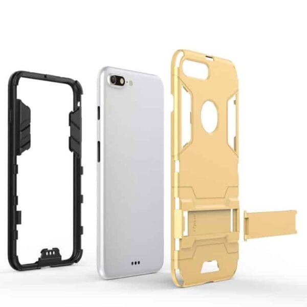 Iphone 7 Plus - Solid Pc Tpu Cover Med Stand - Guld