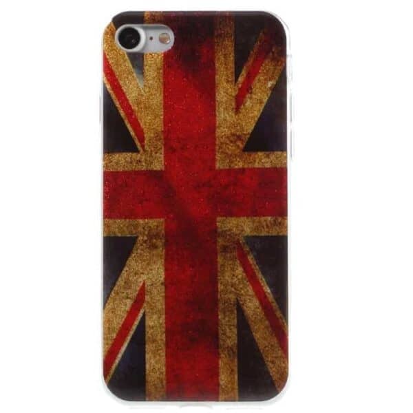 Iphone 7 - Tpu Glitter Cover - Retro Uk Flag