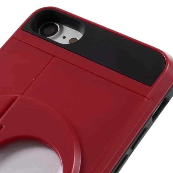 Iphone 7 - Pc Tpu Hybrid Cover Med Stand - Rød