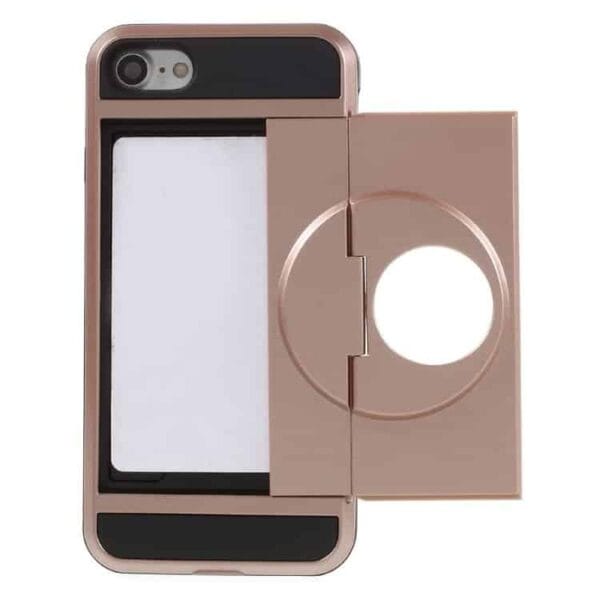 Iphone 7 - Pc Tpu Hybrid Cover Med Stand - Rosa Guld