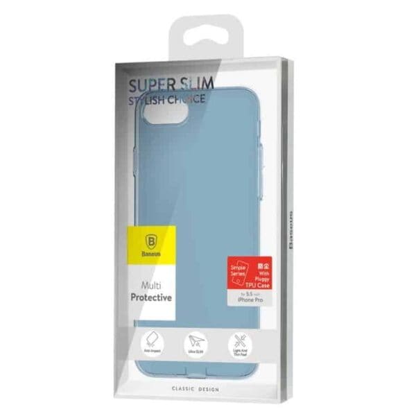 Iphone 7 Plus - Baseus Simple Series Tpu Covers Med Dust Plug - Blå