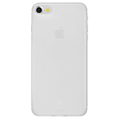 Iphone 7 - Baseus 0.5mm Hard Cover Mat - Transparent Hvid