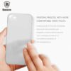 Iphone 7 - Baseus 0.5mm Hard Cover Mat - Transparent Hvid