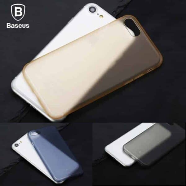 Iphone 7 - Baseus 0.5mm Hard Cover Mat - Transparent Hvid