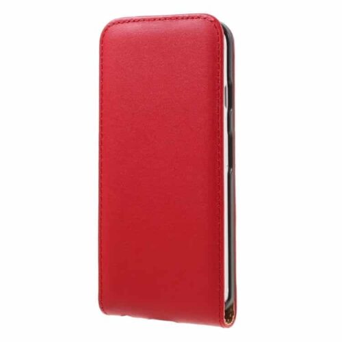 Iphone 7 - Vertical Flip Pu Læder Cover - Rød
