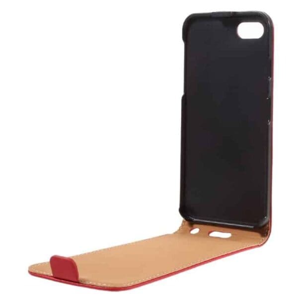 Iphone 7 - Vertical Flip Pu Læder Cover - Rød