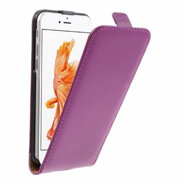 Iphone 7 - Vertical Flip Pu Læder Cover - Rosa