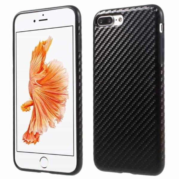 Iphone 7 Plus - Carbon Fiber Tpu Cover - Sort