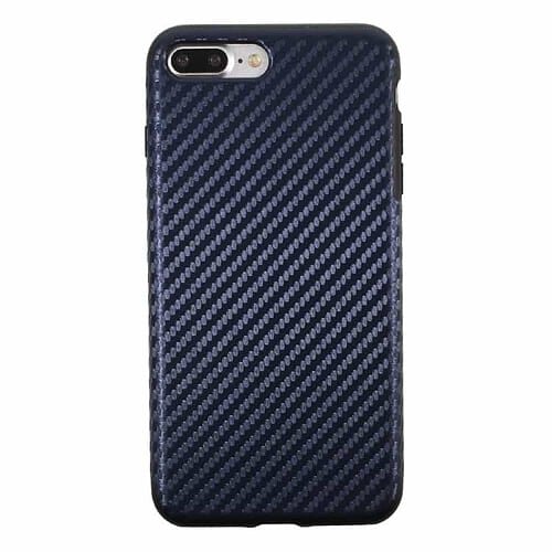 Iphone 7 Plus - Carbon Fiber Tpu Cover - Mørkeblå